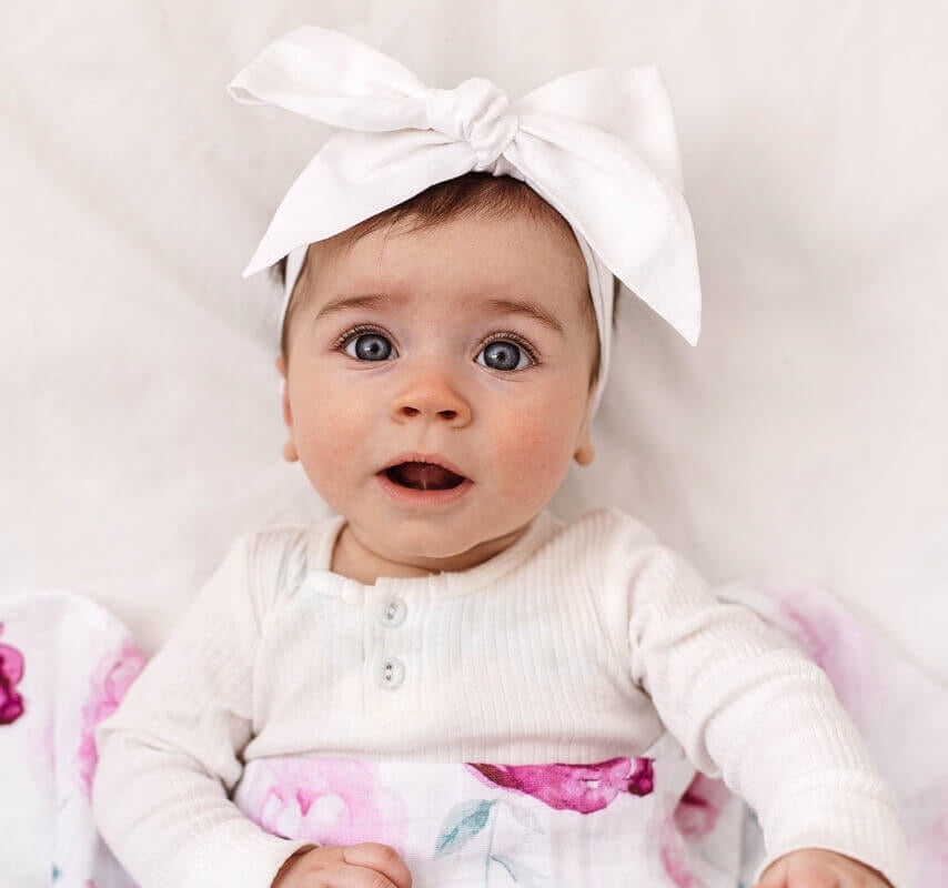 LINEN BOW PRE-TIED HEADBAND WHITE