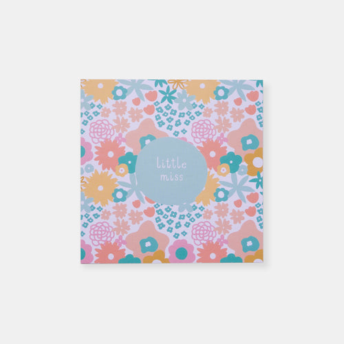 CARD BABY GIRL - FLOWER GARDEN