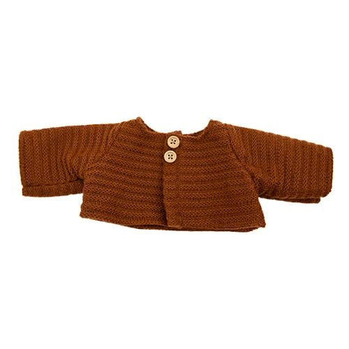 DINKUM DOLL SINGLE CARDIGAN CHESTNUT