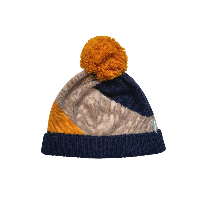 ACORN STRIPES BEANIE NAVY STONE/NAVY/MUSTARD