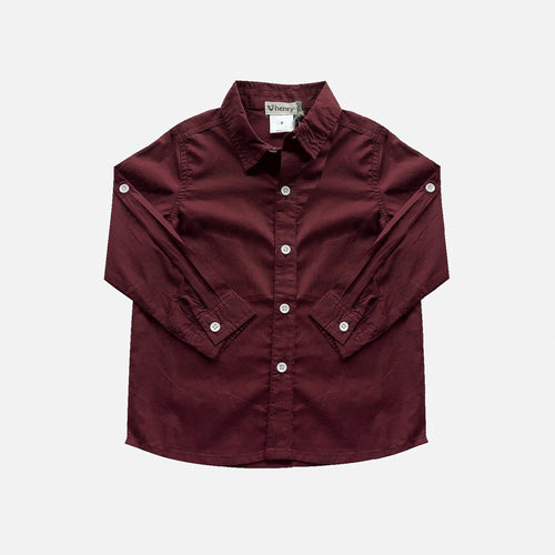 LOVE HENRY DRESS SHIRT MAROON