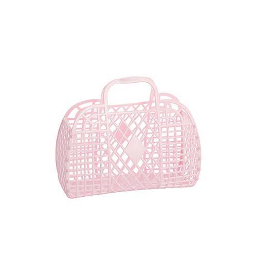 SUN JELLIES RETRO BASKET PINK SMALL
