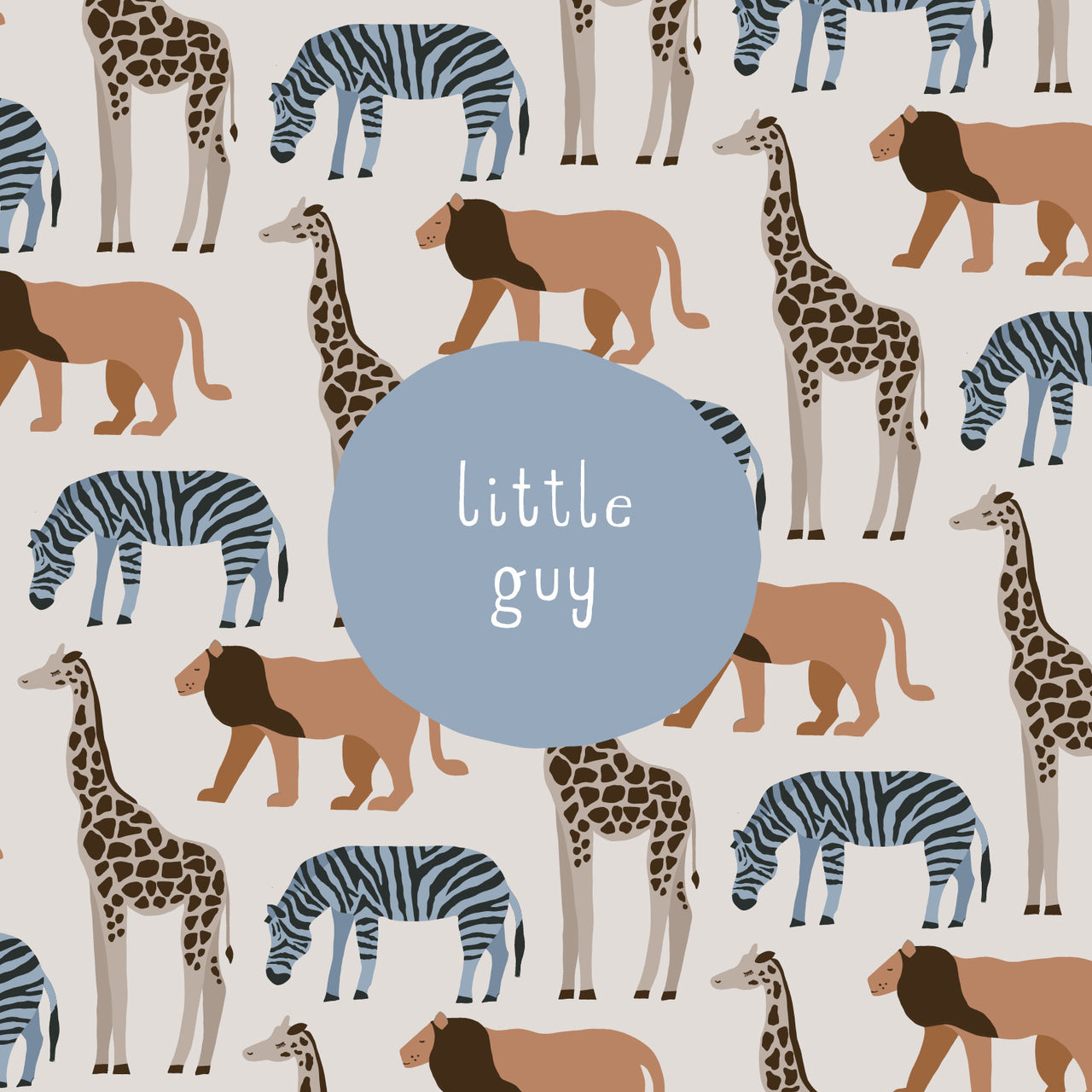 CARD BABY BOY - ANIMAL SAFARI