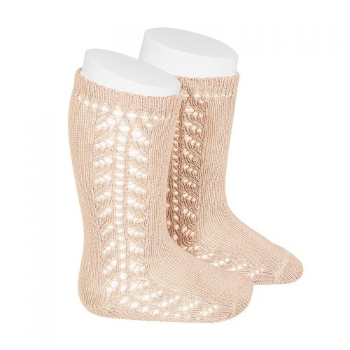 CONDOR SIDE OPENWORK KNEE HIGH (674 NUDE)