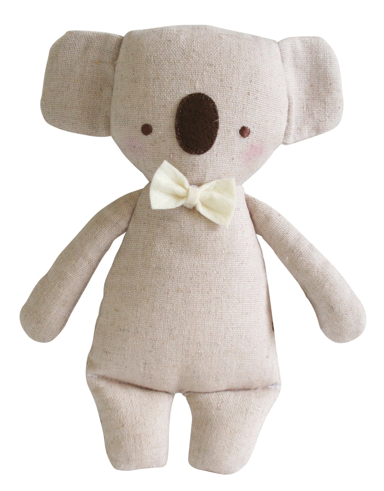 ALIMROSE LINEN MINI RATTLE KOALA