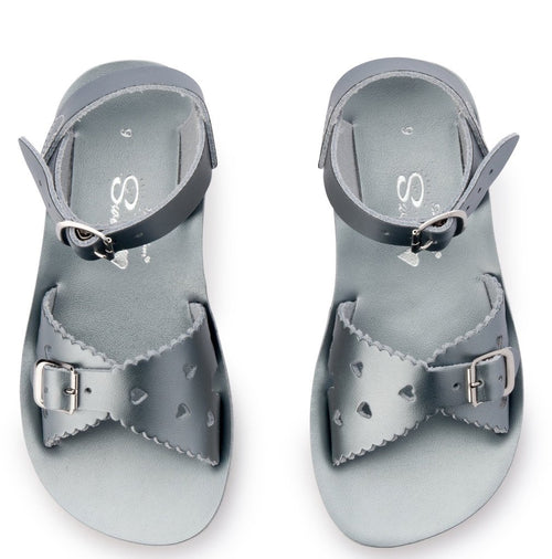 SALTWATER SUN-SAN SWEETHEART SANDAL PEWTER