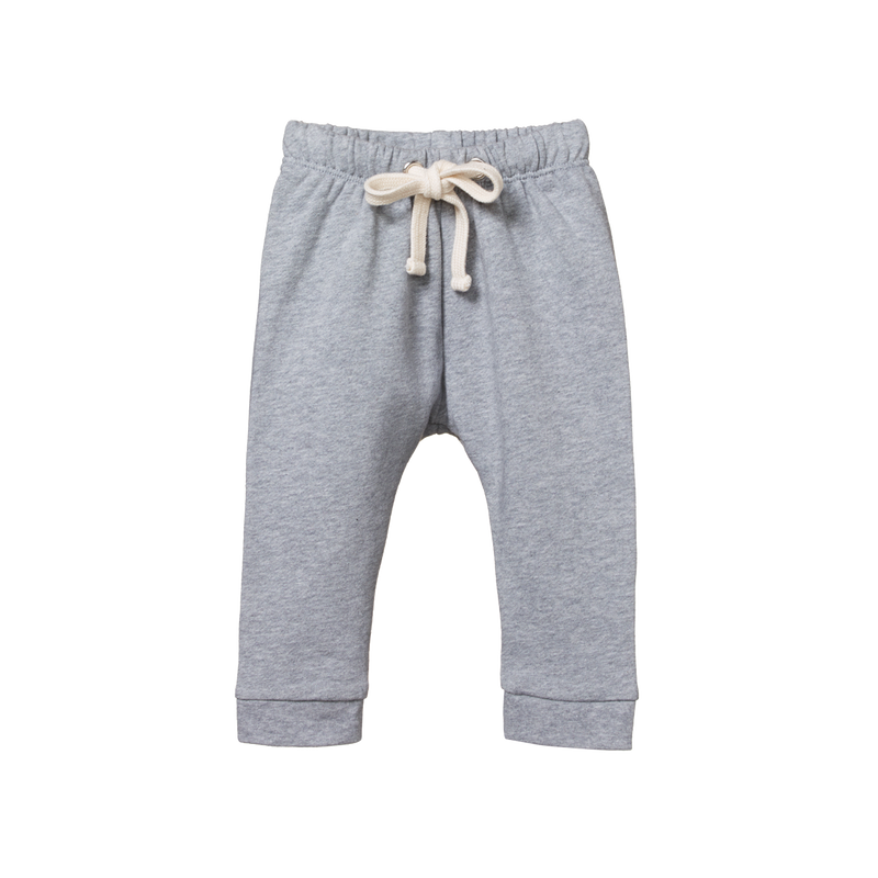 NATURE BABY DRAWSTRING PANT GREY MARLE