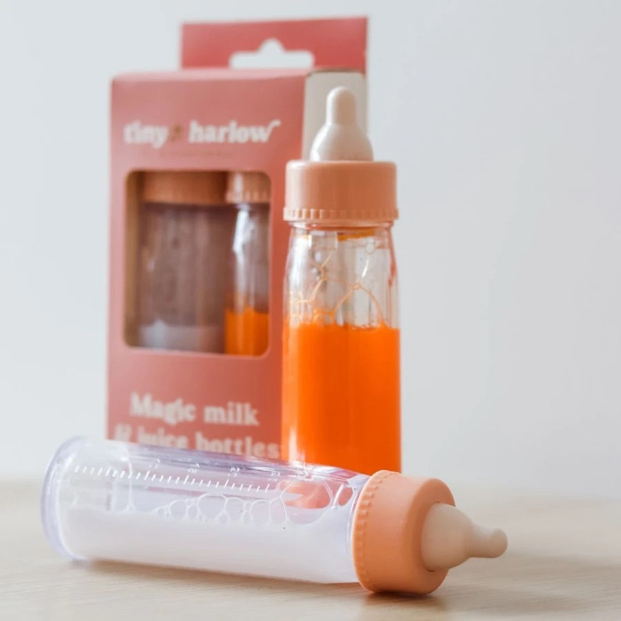 TINY HARLOW DOLLS MAGIC MILK & JUICE SET OF 2
