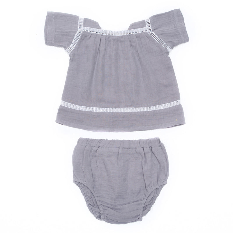 ALEX & ANT BELLE TOP/BLOOMER SILVER