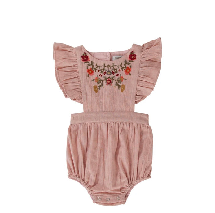 PEGGY VALLEY PLAYSUIT DUSTY PINK