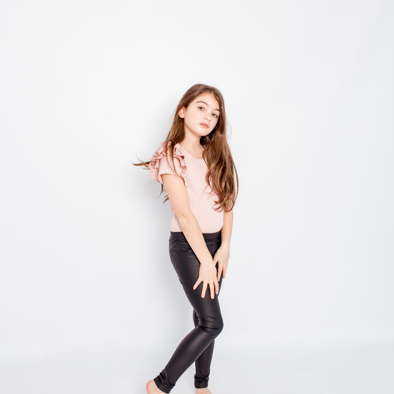 LITTLE HEARTS FAUX LEATHER LEGGING
