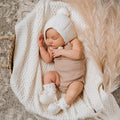 MERINO BONNET & BOOTIE SET IVORY