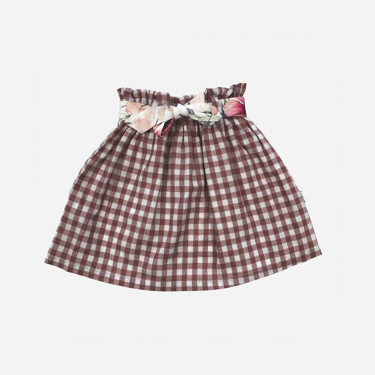 LOVE HENRY CHARLOTTE SKIRT DEEP BLUSH CHECK