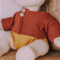 DINKUM DOLL SINGLE CARDIGAN CHESTNUT