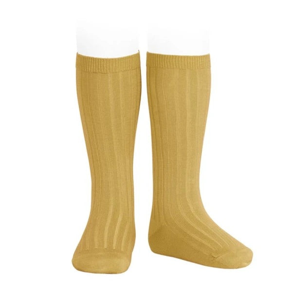 CONDOR RIB KNEE HIGH SOCK (645 CURRY)