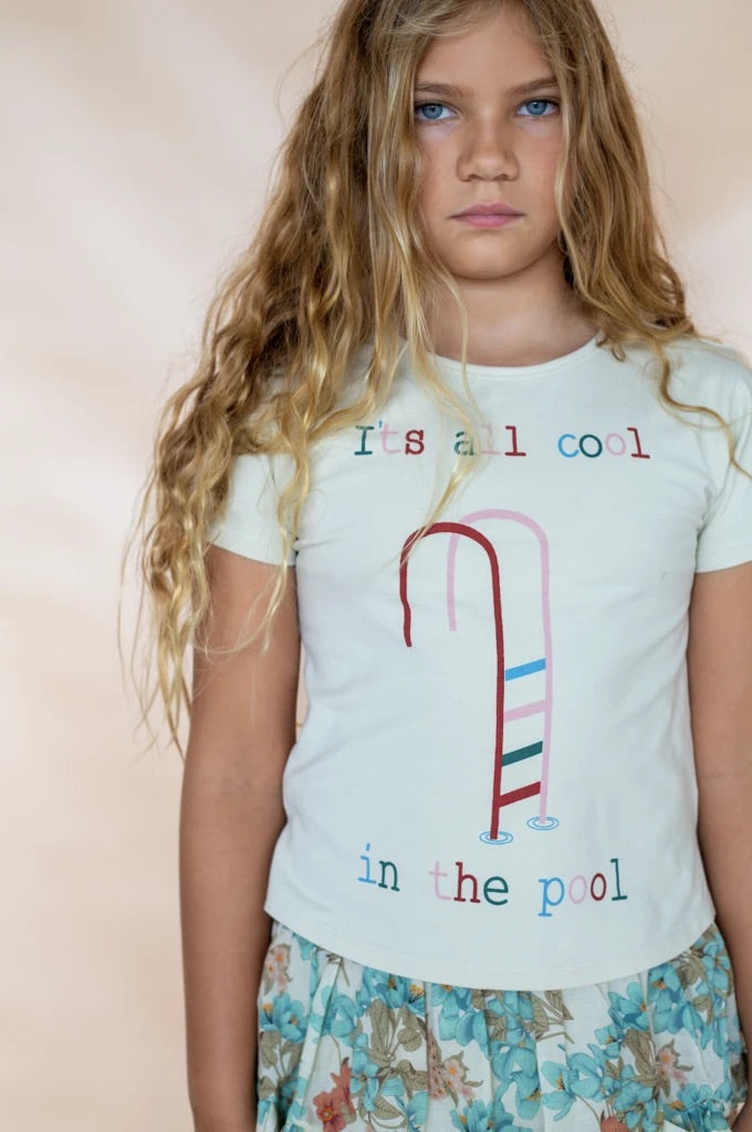 BELLA & LACE BUBBLES TSHIRT SOUR CREAM