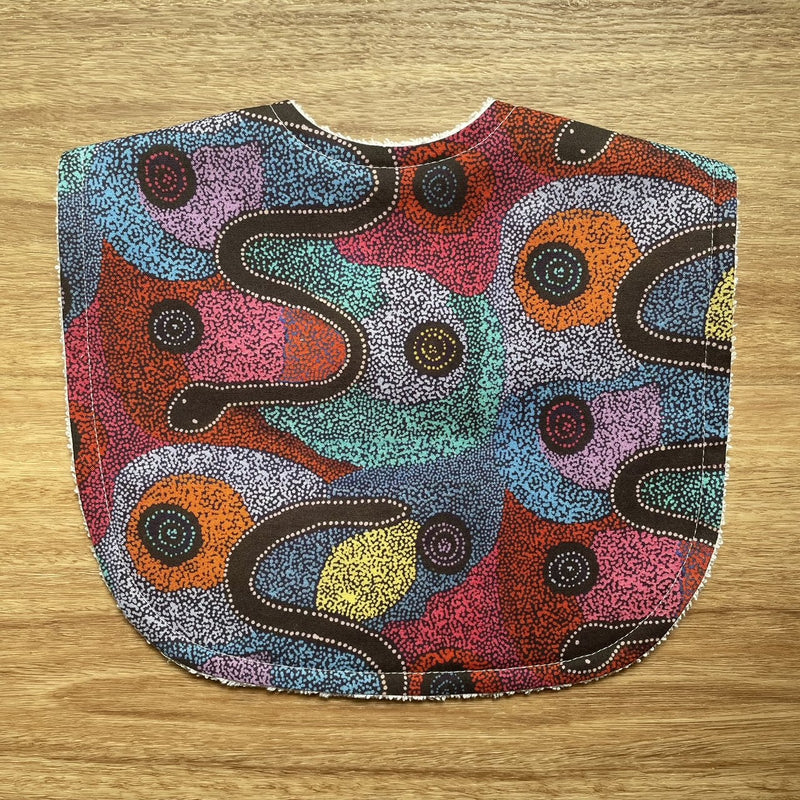 TILDA AND MOO SNAKE DREAMING MULTI CLASSIC BIB