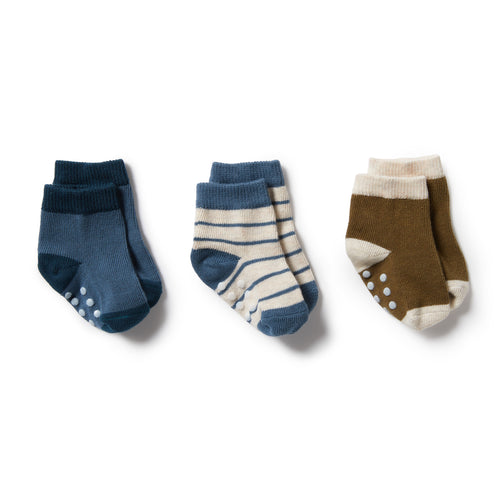 WILSON & FRENCHY  3 PACK BABY SOCKS