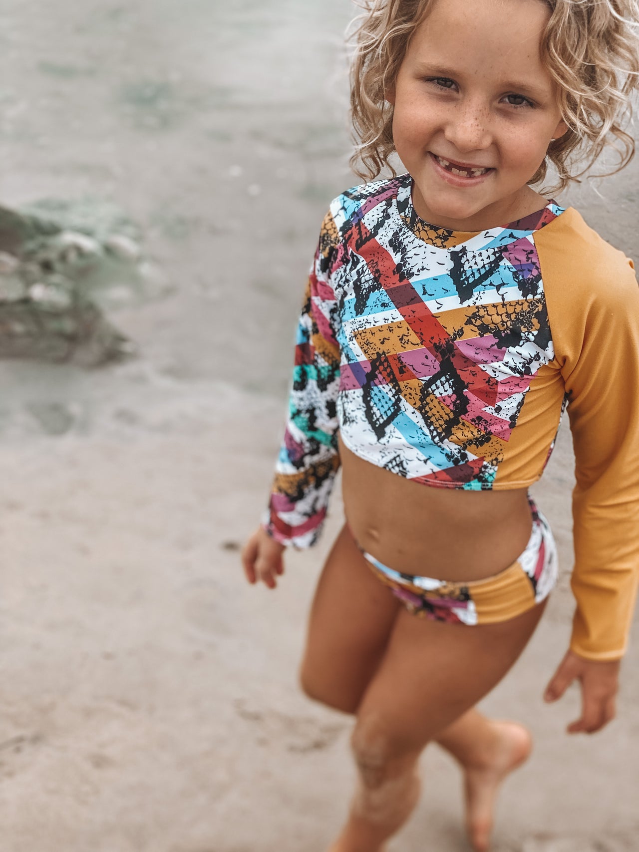 QUINCY SNAKE CHEATER REVERSIBLE LS BIKINI