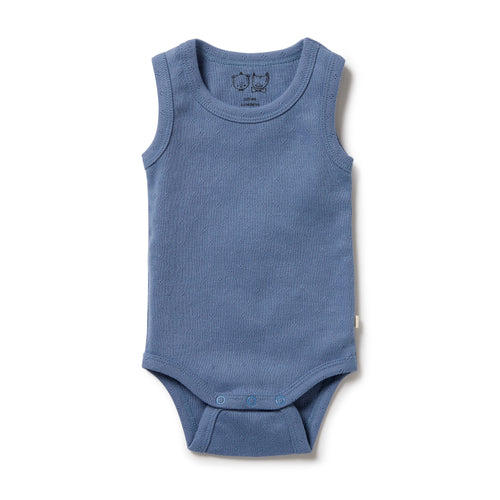 WILSON & FRENCHY POINTELLE SINGLET BODYSUIT RAINDROP