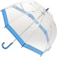 KIDS CLEAR BIRDCAGE UMBRELLA  BLUE BORDER