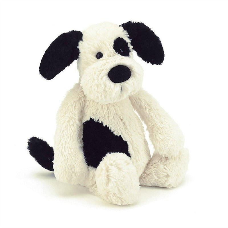 JELLYCAT BASHFUL BLACK & CREAM PUPPY MEDIUM
