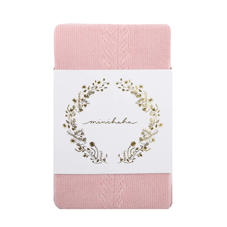 OPEN WORK TIGHTS DUSKY PINK